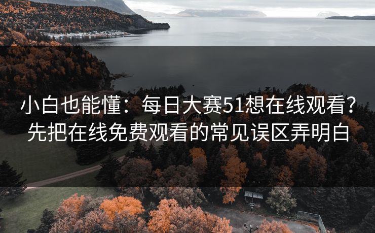 小白也能懂：<strong>每日大赛</strong>51想在线观看？先把在线免费观看的常见误区弄明白